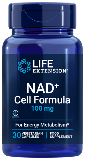 NAD + 细胞配方 100 毫克 30 粒胶囊