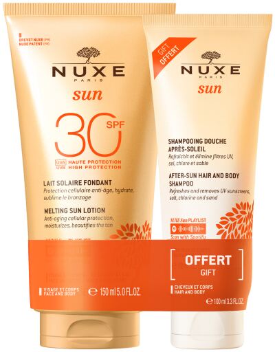 Sun Duo 防晒乳 SPF 30 和晒后沐浴露洗发水 2 件